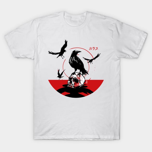 Murder Crows T-Shirt by Habuza